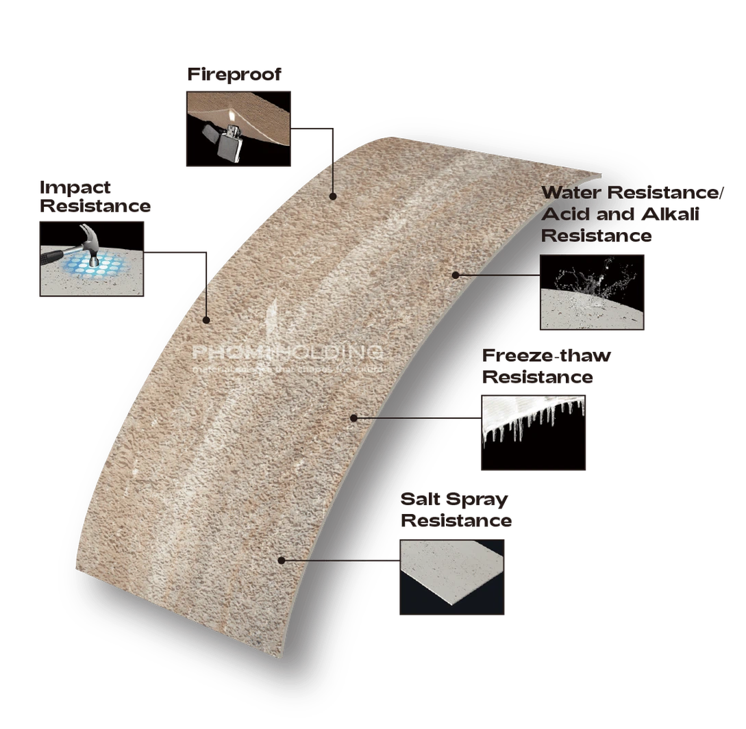 Flexible tile of Phomi Flexible tile of Phomi